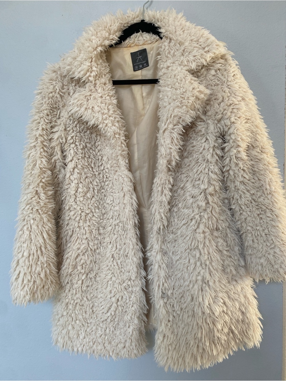 Atmosphere Cream Faux Fur Shaggy Jacket